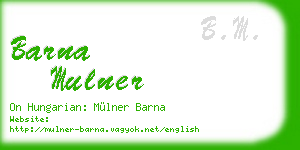 barna mulner business card